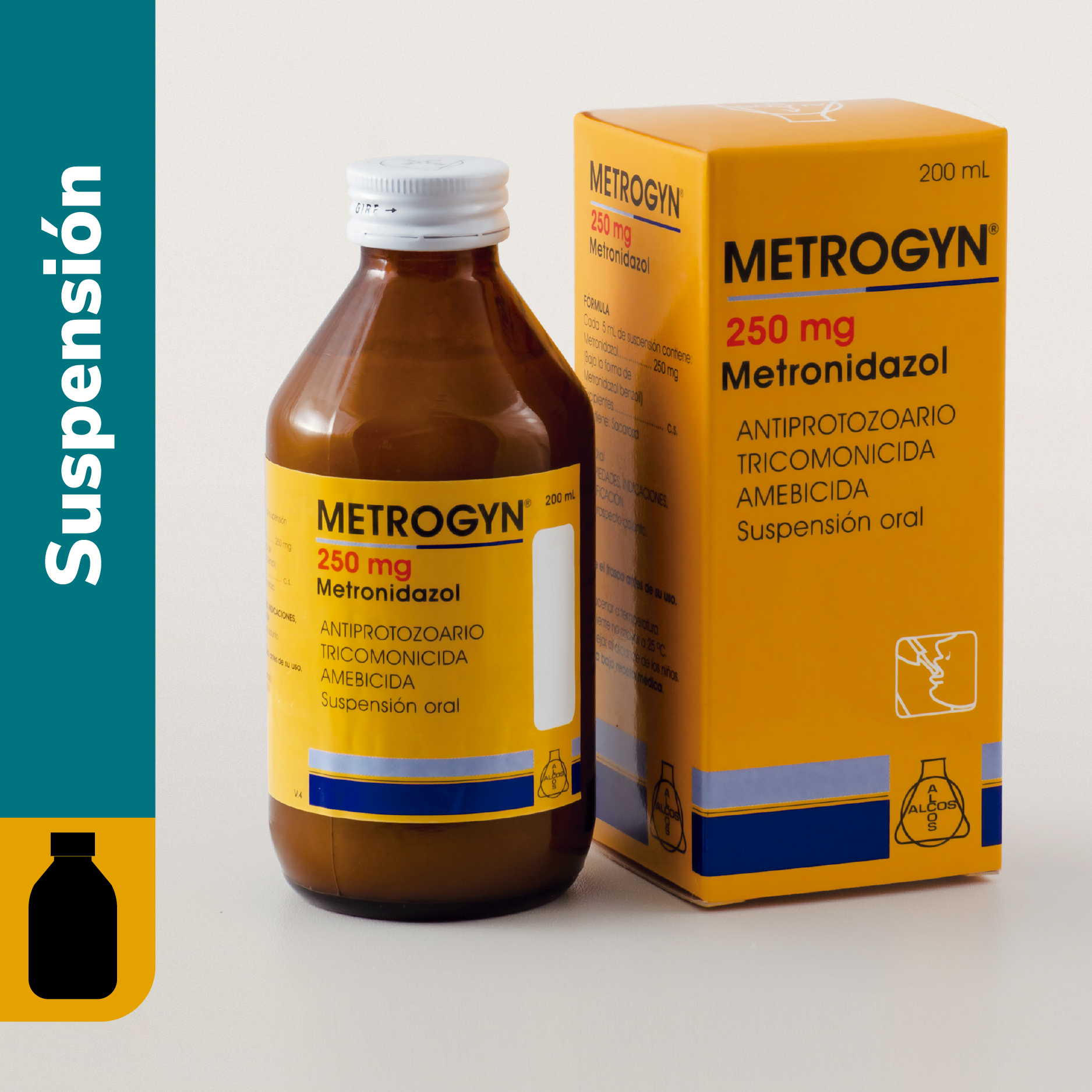 METROGYN 250 MG. SUSP. FCO.200 ML.